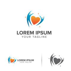 love people logo design concept template.