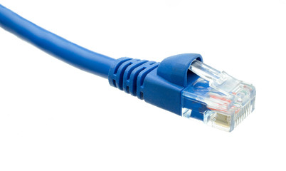 Blue Ethernet RJ45 Network Cable - obrazy, fototapety, plakaty