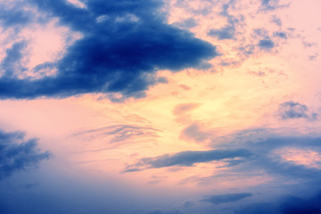 Naklejka na ściany i meble Sunset cloudscape
