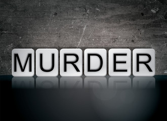Fototapeta na wymiar Murder Concept Tiled Word