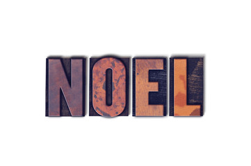 Noel Concept Isolated Letterpress Word