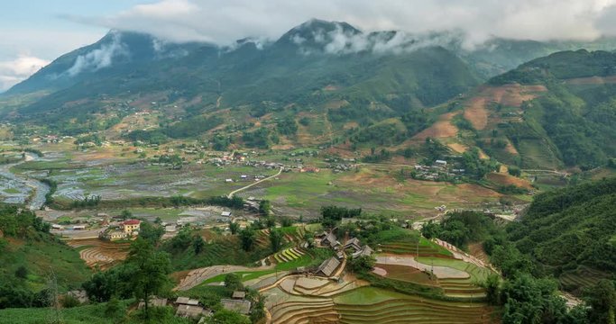 Amazing terraced rice paddies in the mountains of northern Vietnam.