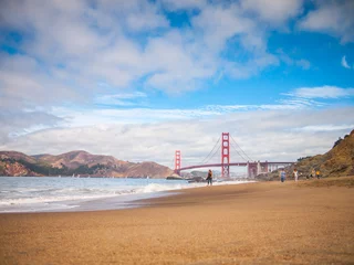 Foto auf Acrylglas Baker Strand, San Francisco Wandern in Baker Beach, San Francisco