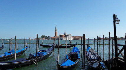 Venice, gondola in summer