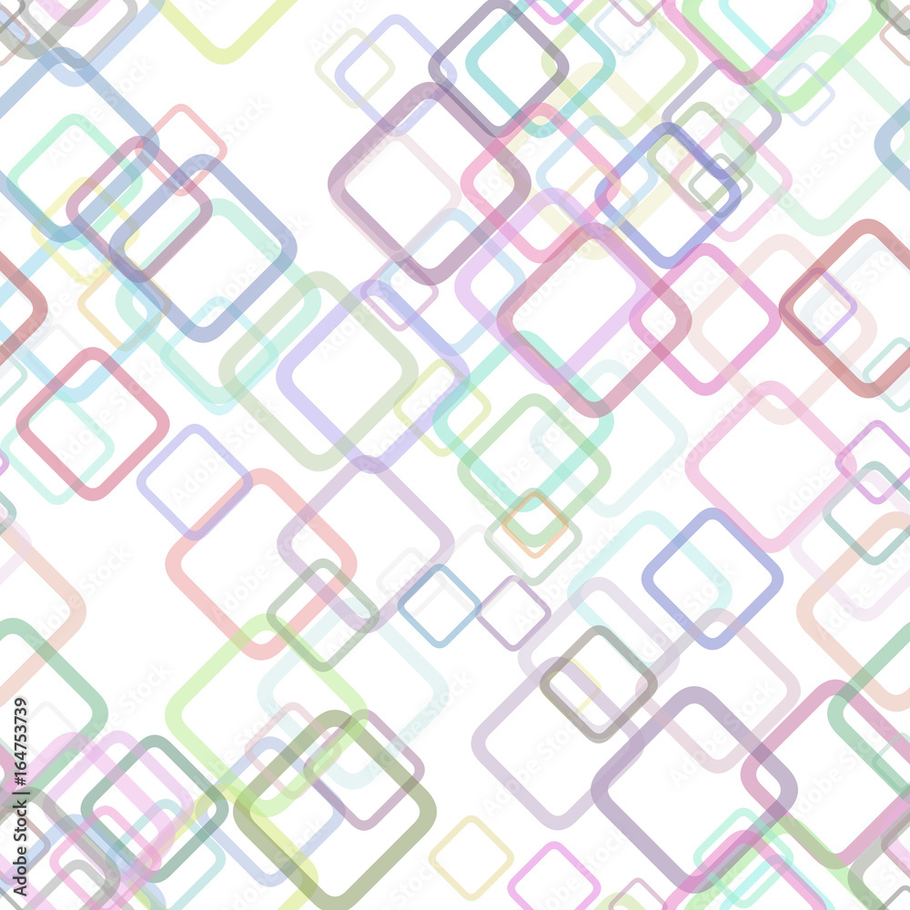 Poster seamless geometrical square pattern background - vector graphic design from random diagonal squares