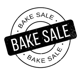 Bake Sale rubber stamp. Grunge design with dust scratches. Effects can be easily removed for a clean, crisp look. Color is easily changed.