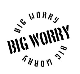 Big Worry rubber stamp. Grunge design with dust scratches. Effects can be easily removed for a clean, crisp look. Color is easily changed.