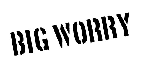 Big Worry rubber stamp. Grunge design with dust scratches. Effects can be easily removed for a clean, crisp look. Color is easily changed.