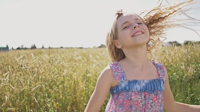 A simple shooting of a young blonde girl on a sunny summer day.
