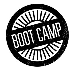 Boot Camp rubber stamp. Grunge design with dust scratches. Effects can be easily removed for a clean, crisp look. Color is easily changed.
