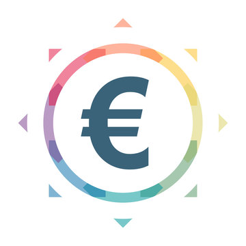 buntes Symbol - Euro Währung
