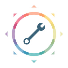 buntes Symbol - Maulschlüssel Erfindung