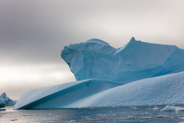 Icebergs along the Antarctic Peninsula.