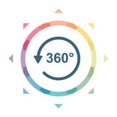 buntes Symbol - 360 Grad