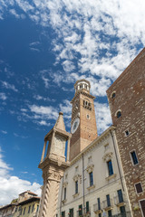 Fototapeta na wymiar Verona main square tower