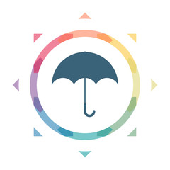 buntes Symbol - Regenschirm