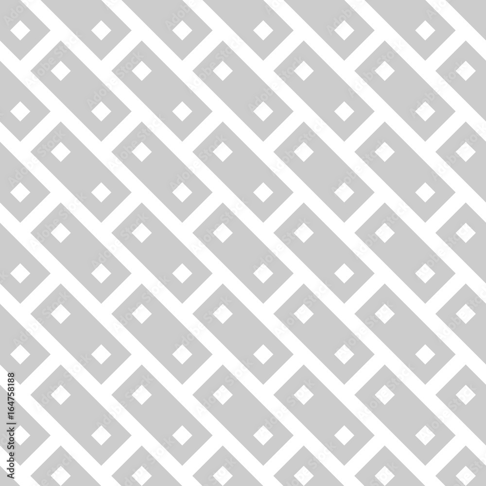 Wall mural abstract seamless pattern background. grey brick design elements in diagonal arrangement. vector ill