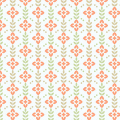 Pattern design with flowers and leaves