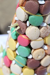 Pièce montée de macarons