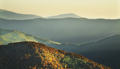 Obraz premium Bieszczady National Park near Wolosate village. Poland