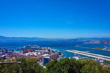 Obraz premium Aerial view of Gibraltar. Gibraltar capital of Gibraltar UK