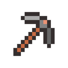 Fototapeta premium Pick pixel art cartoon retro game style