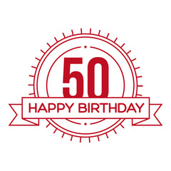 Happy Birthday Fifty years sign