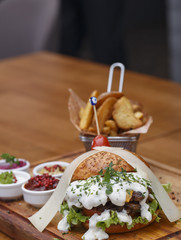 smoked grilled  beef burger