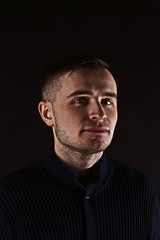 Stylish, handsome portrait of a young man