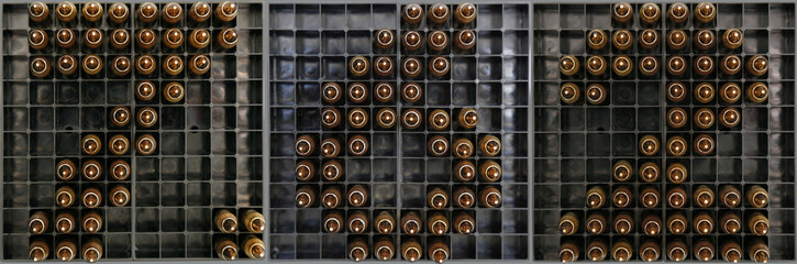 7.62 caliber composed with rifle rounds on an ammptray