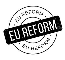 Eu Reform rubber stamp. Grunge design with dust scratches. Effects can be easily removed for a clean, crisp look. Color is easily changed.