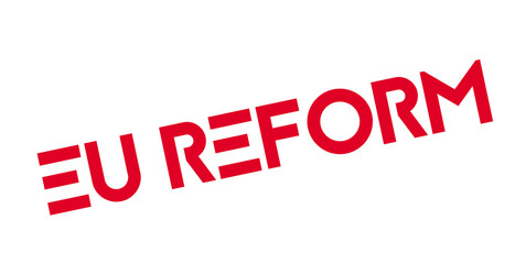 Eu Reform rubber stamp. Grunge design with dust scratches. Effects can be easily removed for a clean, crisp look. Color is easily changed.