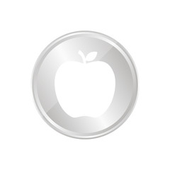 Silberne Münze - Apfel