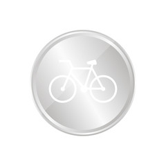 Silberne Münze - Fahrrad