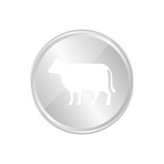 Silberne Münze - Kuh - Rind