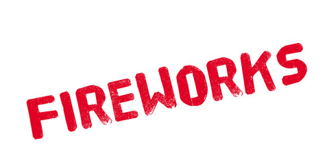 Fireworks rubber stamp. Grunge design with dust scratches. Effects can be easily removed for a clean, crisp look. Color is easily changed.