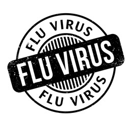Flu Virus rubber stamp. Grunge design with dust scratches. Effects can be easily removed for a clean, crisp look. Color is easily changed.