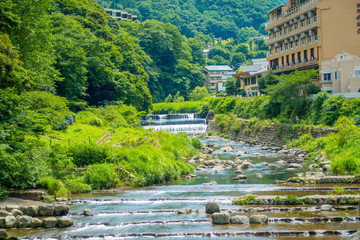Beautiful view of river at Hakone Town