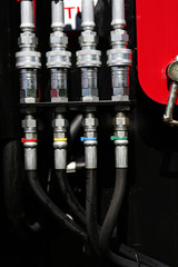 Tractor parts: Hydraulic coupler connectors and hoses
