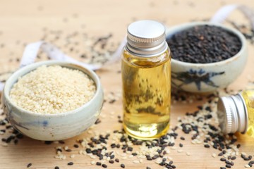 Sesame oil with seeds