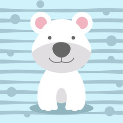 cute little bear soft color kids t shirt design