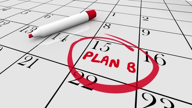 Plan B Calendar Day Date New Strategy 3d Animation