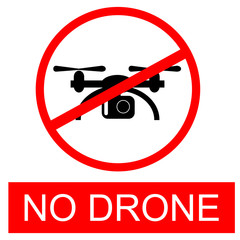 Prohibited Sign - No Drone