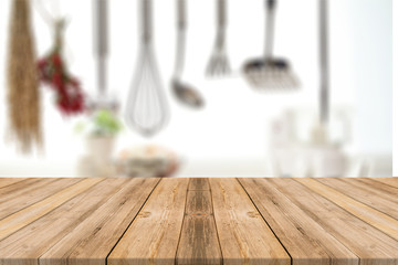 Wooden table with beach 