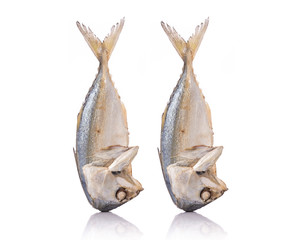 Thai mackerel steamed shot in studio. Isolated on white