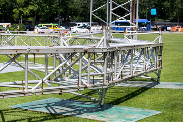 A structure for setting up a stage