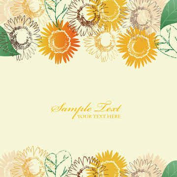 Background of  Sunflowers