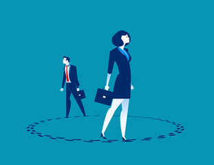 Business people walking. Concept Business vector illustration.