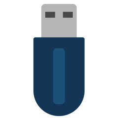 USB flash card vector illustration. Flat style design. Colorful graphics