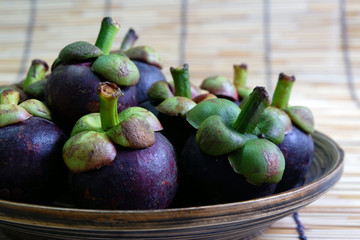 Mangosteen tropical fruit in Thailand.